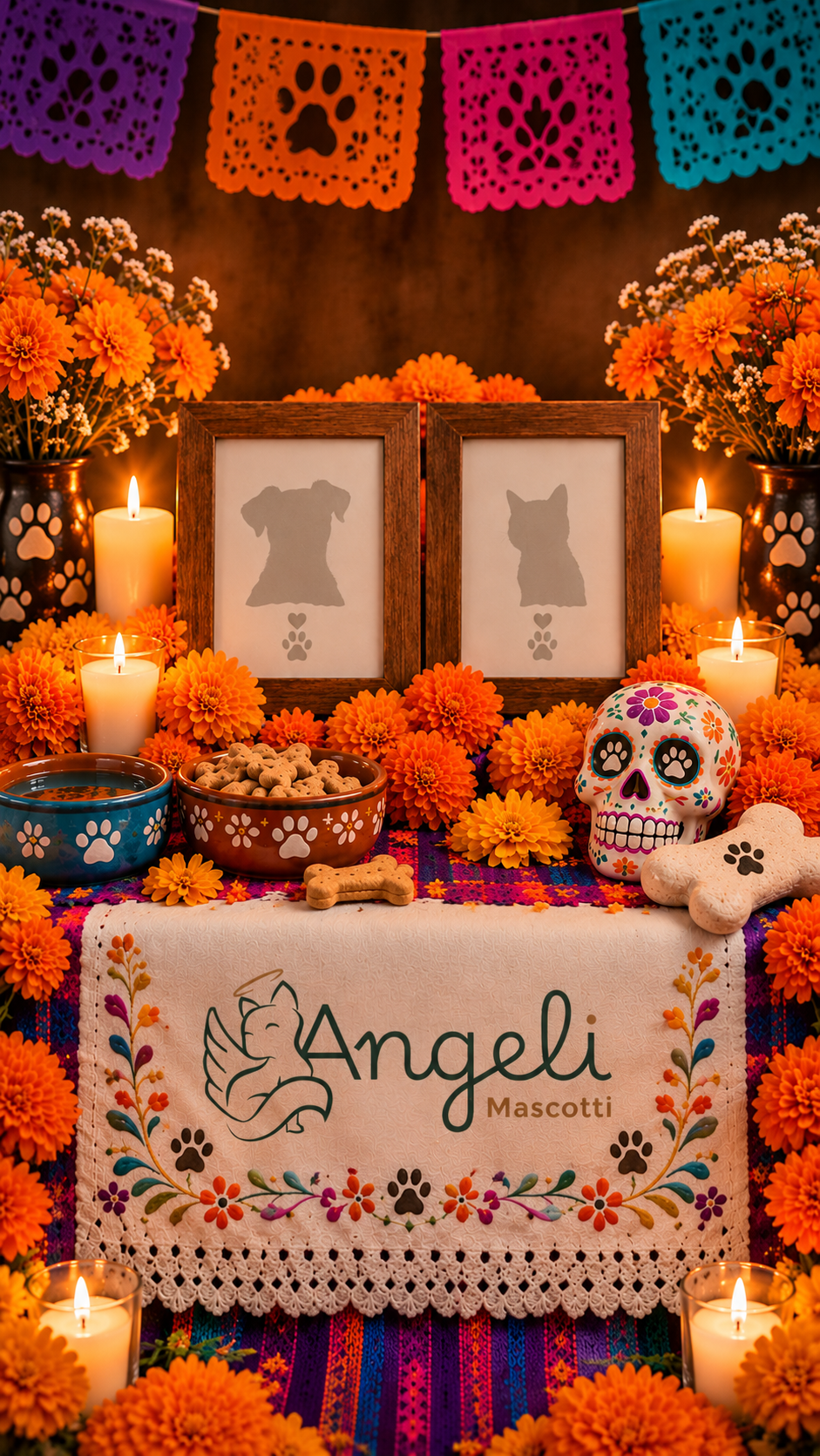 Ofrenda de Día de Muertos para mascotas